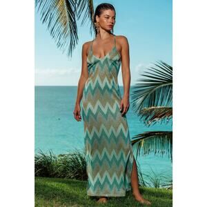 Luli Fama Queen Luli Cross Back Long Dress NWT SIZE M